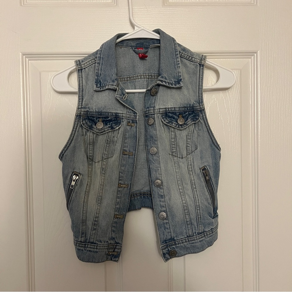 H&M Light Blue Denim Vest
